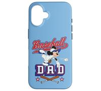 Custodia per iPhone 16 Disney Baseball Dad Sports Mickey Mouse Father's Day Gift