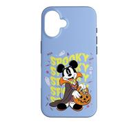 Custodia per iPhone 16 Disney Halloween Mickey Mouse Vampire Groovy Wavy Spooky
