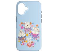 Custodia per iPhone 16 Disney Winnie the Pooh Spring Easter Friendly Flower Faces