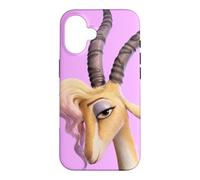 Custodia per iPhone 16 Disney Zootopia 2 Gazelle Pop Star Big Face Purple-Pink