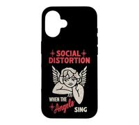 Custodia per iPhone 16 Distorsione sociale ufficiale quando gli angeli cantano