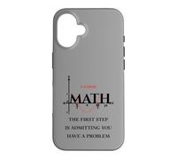 Custodia per iPhone 16 Divertente citazione matematica, Math The First Step is Admitting you have