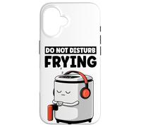 Custodia per iPhone 16 Divertente costume da friggitrice ad aria non disturbare