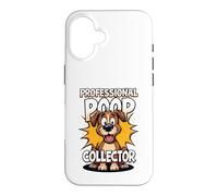 Custodia per iPhone 16 Divertente dog walker professionale, collezionista di cacca, mamma e papà