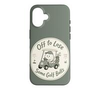 Custodia per iPhone 16 Divertente golf cart golfista Fore Fun alcune palline da golf