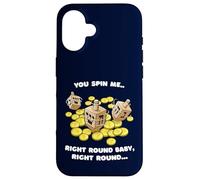 Custodia per iPhone 16 Divertente maglietta ebraica Dreidel Spin Me Round Cute Hanukkah