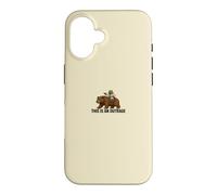 Custodia per iPhone 16 Divertente rana che cavalca l'orso questo è un meme indignazione