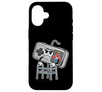 Custodia per iPhone 16 Divertente Retro Gamer Controller Angry Retro Gaming Design