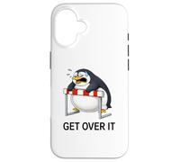 Custodia per iPhone 16 Divertente simpatico cartone animato pinguino ostacolo salto fallito
