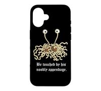 Custodia per iPhone 16 Divertente spaghetti volanti Mostro Pastafariano Ateo Geek Regalo