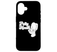 Custodia per iPhone 16 Divertente vasino con bocca che imprecede la maledizione sarcastica
