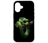 Custodia per iPhone 16 Divertenti Amanti Del Pitone Verde Serpenti Rettili Snake