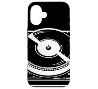 Custodia per iPhone 16 DJ Turntable Graphic Amante della musica Disc Jockey