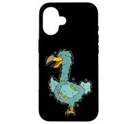 Custodia per iPhone 16 Dodo Uccello con occhiali e libro