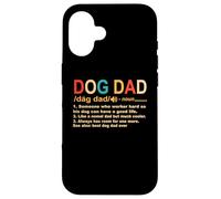 Custodia per iPhone 16 Dog Dad Definition Best Dogs For Daddy Funny Fathers Day