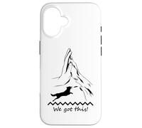 Custodia per iPhone 16 Dog Dock Immersione zampa e mano Amore Cane Salto Nuoto