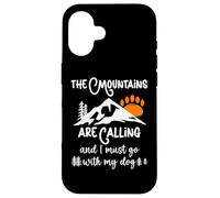 Custodia per iPhone 16 Dog Mountains are Calling I Must Go Hiking Dogs Take a Hike
