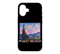 Custodia per iPhone 16 Dolci Sogni Carino Van Gogh Notte Stellata Pittura Caramelle