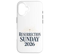 Custodia per iPhone 16 Domenica della Resurrezione 2026 Croce Cristiana Grafico