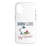 Custodia per iPhone 16 Dorm Life Big Dreams Desk Lamp College Student Motivation