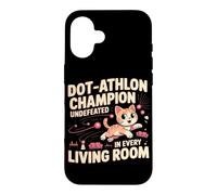 Custodia per iPhone 16 DOT ATHLON CHAMPION UNDEFEATED IN EVERY LIVING ROOM