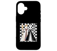 Custodia per iPhone 16 DUE REGINE ARTE ISPIRATA AGLI SCACCHI