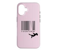 Custodia per iPhone 16 ean code girl altalena out of the box extra LOL nero