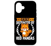 Custodia per iPhone 16 Easily Distracted by Red Pandas Funny Cute Kawaii Red Panda