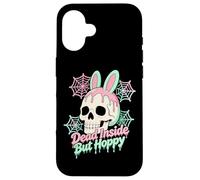 Custodia per iPhone 16 Easter Dead Inside ma Hoppy Skull Bunny Pastel Goth