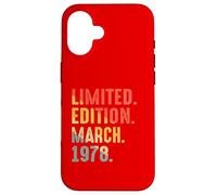 Custodia per iPhone 16 Edizione Limitata Marzo 1978 Compleanno