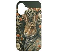 Custodia per iPhone 16 Elegante lepre in abito da sera Vintage Woodland