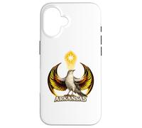 Custodia per iPhone 16 Emblema della resistenza del tordo dell'Arkansas