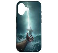 Custodia per iPhone 16 Epic Bible Story Christian Graphic - Jesus Saving Peter