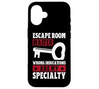Custodia per iPhone 16 Escape Room Master Indicazioni sbagliate sono il mio gioco di specialità