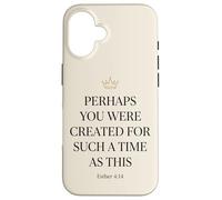 Custodia per iPhone 16 Ester 4:14 Corona Bibbia Versetto Fede Donne