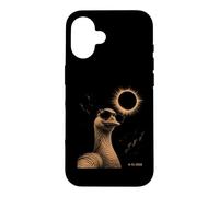 Custodia per iPhone 16 Evento solare con occhiali da sole eclissi d'oca divertente 12 agosto 2026