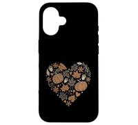 Custodia per iPhone 16 Fall Pumpkin Fall Leaves Acorns Hearts Rustic Fall Autumn