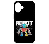 Custodia per iPhone 16 Fantascienza Robot Alimentato Da Codice Guidato Da Logica