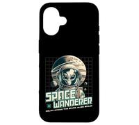 Custodia per iPhone 16 Fantascienza Spazio Wanderer Relax Tra Le Stelle Stile Alieno