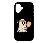 Custodia per iPhone 16 Fantasma che gioca a pickleball con grafica a bandana