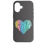 Custodia per iPhone 16 Fantastica ragazza del settembre 1966 leggendaria e favolosa 60° cuore