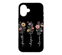 Custodia per iPhone 16 Fede Speranza Amore Cristiano Fiore di campo Fede Culto religioso