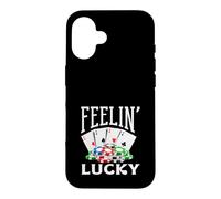 Custodia per iPhone 16 Feelin Lucky Casino che gioca le carte da poker Vegas Chips