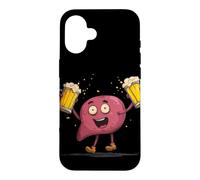 Custodia per iPhone 16 Felice Giornata del fegato con Costume