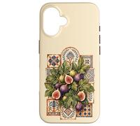 Custodia per iPhone 16 Fichi Greci Piastrelle Mosaico Mediterraneo Antico