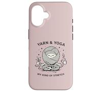 Custodia per iPhone 16 Filato e yoga My Kind of Stretch Knitter Hobby Craft Humor