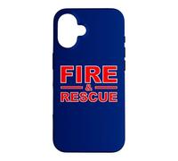 Custodia per iPhone 16 Fire Rescue Fire fighter pompiere bambini giovani adulti ragazzi ragazze