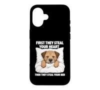 Custodia per iPhone 16 First They Steal Your Heart - Border Terrier Amante Dog Mom