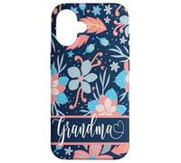 Custodia per iPhone 16 Floral Grandma Love from Grandkids Mother's Day