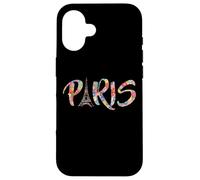 Custodia per iPhone 16 Floreale Parigi Torre Eiffel Amo Parigi Cute France